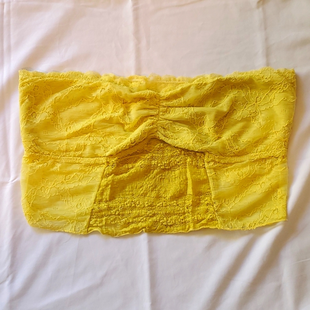 Free People yellow bralette US women's size large